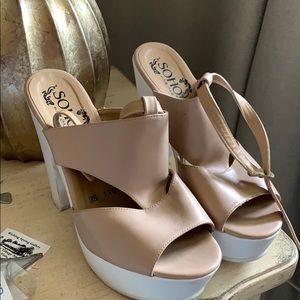 chunky platform heels